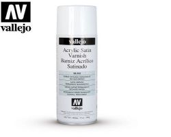 Vallejo 28532 Acrylic Satin Varnish [spray] 400ml - Lakier akrylowy satynowy