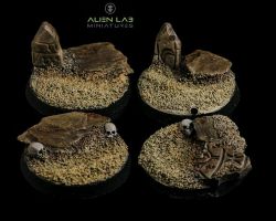 Alien Lab Miniatures DRB001 Dune Round Bases [4szt] 32mm - Podstawka okrągła