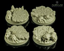 Alien Lab Miniatures HRB002 Hell Round Bases [4szt] 32mm - Podstawka okrągła