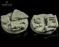 Alien Lab Miniatures IRB003 Inferno Round Bases [2szt] 40mm - Podstawka okrągła