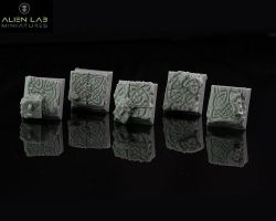 Alien Lab Miniatures SB015 Dwarfen Ruins Square Bases [5szt] 20mm