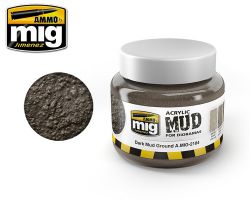 Ammo MIG 2104 - Acrylic Mud - Dark Mud Ground 250ml - Ciemna błotnista ziemia