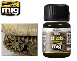 Ammo of MIG 1405 Nature Effects - Dark Mud 35ml - Emaliowy efekt do weatheringu ciemne błoto