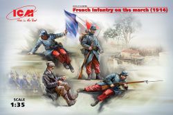 ICM 35705 French Infantry on the march (1914) [4 fig] 1:35