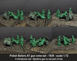 Scibor 72HM0071 Polish Bofors AT 37mm gun crew 1939 [4 szt] 1:72