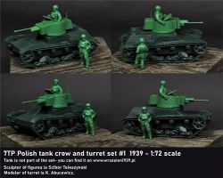 Scibor 72HM0087 7TP tank crew [2 figurki] and turret 1:72