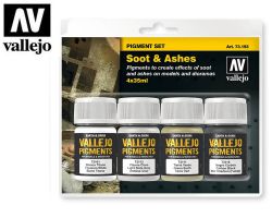 Vallejo 73193 Pigment Set Soot & Ashes [4szt]  35ml