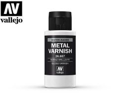 Vallejo 26657 Gloss Metal Varnish 60ml - Lakier błyszczący metaliczny