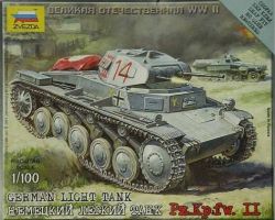 Zvezda 6102 German Light Tank PzKpfw II 1:100 Art of Tactic