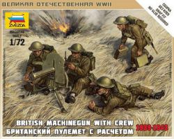Zvezda 6167 British Machinegun w/Crew [1939-43] 1:72 Art of tactic