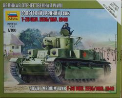 Zvezda 6247 Soviet Tank T-28 Mod 1936/1940 1:100 Art of Tactic