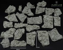 Alien Lab Miniatures Battlefield Plates Basing Kit - Pole Bitwy