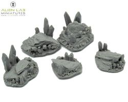 Alien Lab Miniatures Crystalic Rocks Basing Kit [5szt]