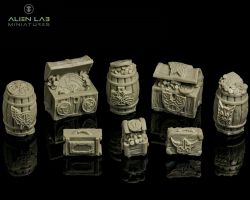 Alien Lab Miniatures SC018 Dwarven Treasure set [8szt] 28mm - Krasnoludzkie skarby
