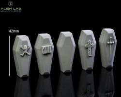 Alien Lab Miniatures Coffins [5szt] 28mm - Trumny