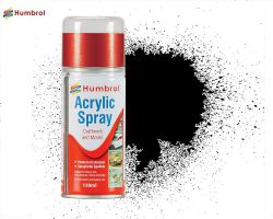 Humbrol AD6021 Black Gloss nr 21 [Acrylic spray] 150ml - Akrylowa farba w sprayu