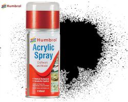 Humbrol AD6033 Black Matt nr 33 [Acrylic spray] 150ml - Akrylowa farba w sprayu