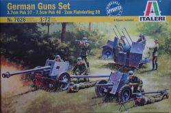Italeri 7026 German Guns Set: PAK37 - PAK40 - FLAK38 1:72