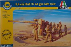 Italeri 7512 88mm FLAK 37 AA Gun with crew [Fast assembly Kit] 1:72