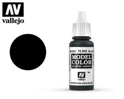 Vallejo 70950 Black RAL9005 (MC169) 17ml - Czarna farba akrylowa
