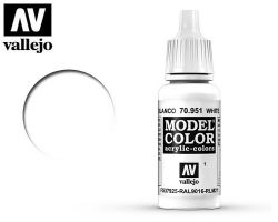 Vallejo 70951 White RAL9016 MC001 17ml - Biała farba akrylowa