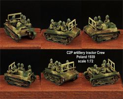Scibor 72HM0020 C2P artillery tractor Crew [4 figurki] 1:72