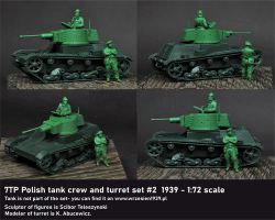 Scibor 72HM0088 7TP tank crew [2 figurki] and turret 1:72