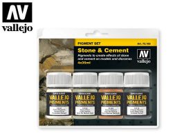 Vallejo 73192 Pigment Set Stone & Cement [4szt] 35ml