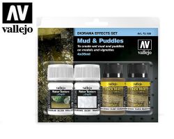 Vallejo 73189 Diorama Effects Set - Mud & Puddles [4szt]