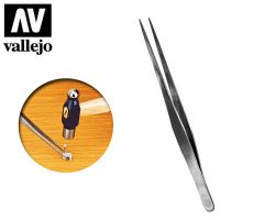 Vallejo T12008 Straight Tip Stainless Steel Tweezers (175mm) - Pęseta prosta