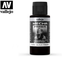 Vallejo Mecha 73642 Surface Primer Black 60ml - Czarny podkład akrylowy