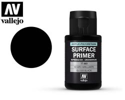 Vallejo 77660 Surface Primer Gloss Black 32ml - Podkład akrylowy czarny błyszczący