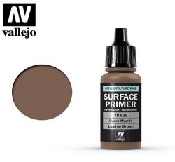 Vallejo 70626 Surface Primer Leather Brown 17ml - Podkład akrylowy