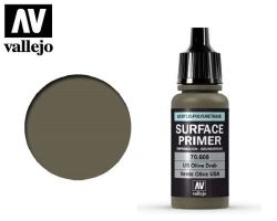 Vallejo 70608 Surface Primer US Olive Drab 17ml - Podkład akrylowy