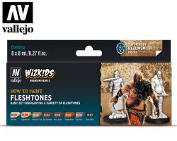 Vallejo Wizkids 80259 Fleshtones Set 8 x 8ml