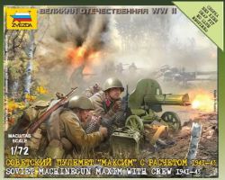 Zvezda 6104 Soviet Machinegun Maxim w/Crew [1941-43] 1:72 Art of Tactic