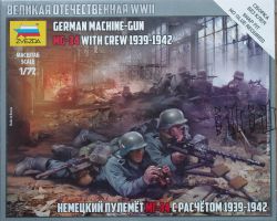 Zvezda 6106 German Machinegun MG-34 w/Crew [1939-42] 1:72 Art of Tactic