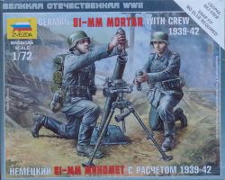 Zvezda 6111 German 81mm Mortar w/Crew [1939-42] 1:72 Art of Tactic
