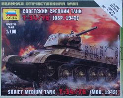Zvezda 6159 Soviet Tank T-34/76 (mod.1943) 1:100 Art of Tactic