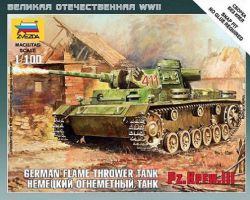 Zvezda 6162 Pz.Kpfw. III Flamethrower Tank 1:100 Art of Tactic