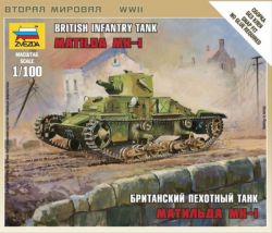 Zvezda 6191 British Infantry Tank Matilda Mk I 1:100 Art of Tactic
