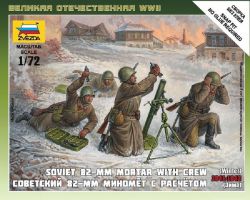 Zvezda 6208 Soviet 82mm mortar w/crew [1941-43] (winter) 1:72 Art of Tactic