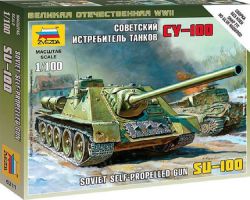 Zvezda 6211 Self-Propeled Gun Su-100 1:100 Art of Tactic