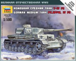 Zvezda 6251 German Tank Pz.Kpfw. IV Ausf.F2 1:100 Art of Tactic