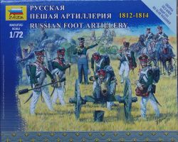 Zvezda 6809 Russian Foot Artillery [1812-1814] 1:72 Art of Tactic