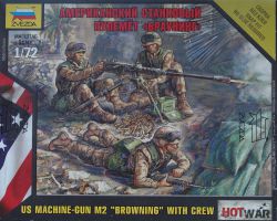 Zvezda 7414 US Machine Gun M2 Browning with Crew 1:72 Hot War